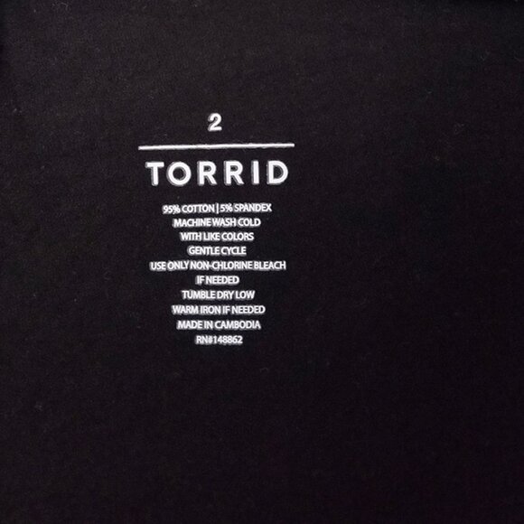 Torrid Black Skirted Leggings Layered Plus Size 2X Stretchy Comfy High Waist - Picture 8 of 14